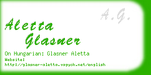 aletta glasner business card